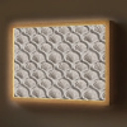 Zand - Schelpenvorm - Grijs Light Box met batterij (Wandlamp) middel 907 -z3d_website
