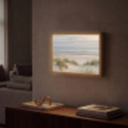 Zandstrand - Bewolkt - Duinen Light Box met batterij (Wandlamp) middel -sfeer1