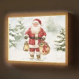 Kerstman- Winter - Sneeuw - Wit - Rood Light Box met batterij (Wandlamp) middel -z3d_website