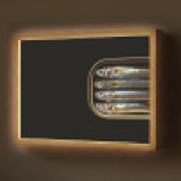 Sardines - Blik - Zwart - Vissen Light Box met batterij (Wandlamp) middel -z3d_website