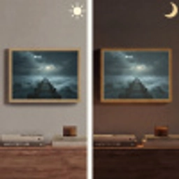 Steiger - Storm - Golven Light Box met batterij (Wandlamp) middel -sfeer3