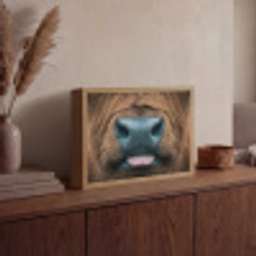 Schotse hooglander - Neus - Bruin Light Box met batterij (Wandlamp) middel -sfeer2