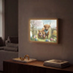 Schotsehooglanders - Paaseieren - Lente Light Box met batterij (Wandlamp) middel -sfeer1