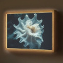 Zeewezen - Wit - Golven - Water Light Box met batterij (Wandlamp) middel -z3d_website