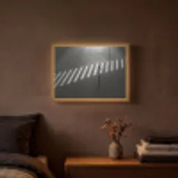 Zeebrapad - Hardloper - Zwart - Wit Light Box met batterij (Wandlamp) middel -sfeer4