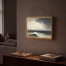 Zee - Rotsen - Storm Light Box met batterij (Wandlamp) middel -sfeer1