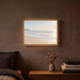 Zee - Zon - Zand Light Box met batterij (Wandlamp) middel -sfeer4