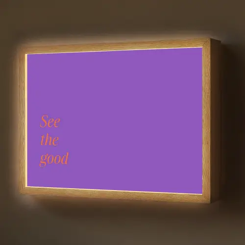 See the good - Oranje - Paars Light Box met batterij (Wandlamp) middel -z3d_website