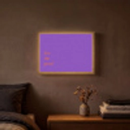 See the good - Oranje - Paars Light Box met batterij (Wandlamp) middel -sfeer4