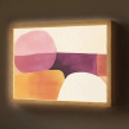 Vormen - Abstract - Kleurrijk Light Box met batterij (Wandlamp) middel -z3d_website