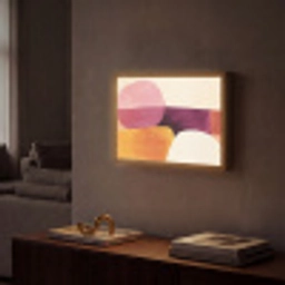 Vormen - Abstract - Kleurrijk Light Box met batterij (Wandlamp) middel -sfeer1