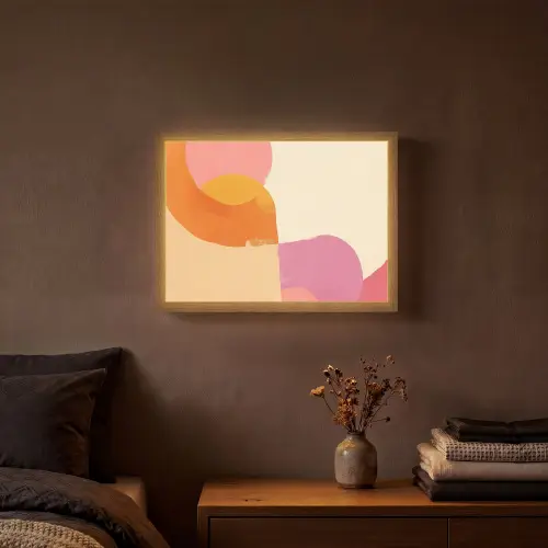 Vormen - Abstract - Kleurrijk Light Box met batterij (Wandlamp) middel -sfeer4