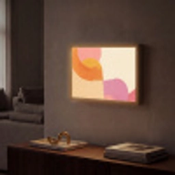 Vormen - Abstract - Kleurrijk Light Box met batterij (Wandlamp) middel -sfeer1