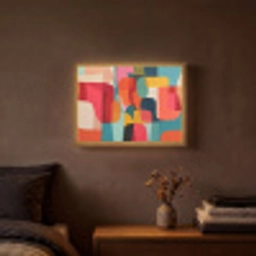 Vormen - Kleurrijk - Abstract - Vlakken Light Box met batterij (Wandlamp) middel -sfeer4