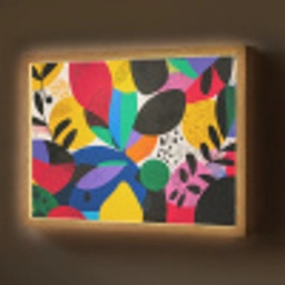 Vormen - Stippen - Kleurrijk Light Box met batterij (Wandlamp) middel -z3d_website