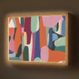 Vormen - Ritmisch - Kleuren - Abstract Light Box met batterij (Wandlamp) middel -z3d_website