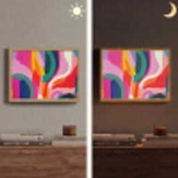 Vormen - Golvend - Abstract - Felroze Light Box met batterij (Wandlamp) middel -sfeer3