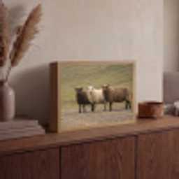 Schapen - Bruin - Wit - Grindpad Light Box met batterij (Wandlamp) middel -sfeer2