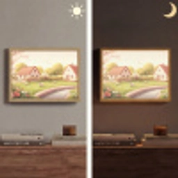 Schapen - Huisje - Platteland Light Box met batterij (Wandlamp) middel -sfeer3