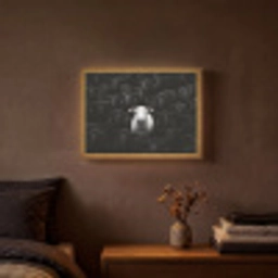 Schapen - Wit - Duisternis Light Box met batterij (Wandlamp) middel -sfeer4