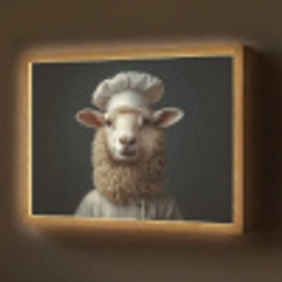 Schaap - Wol - Kok Light Box met batterij (Wandlamp) middel -z3d_website