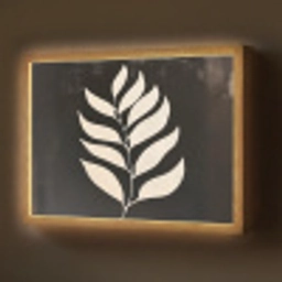 Blad - Wit - Minimalistisch Light Box met batterij (Wandlamp) middel -z3d_website