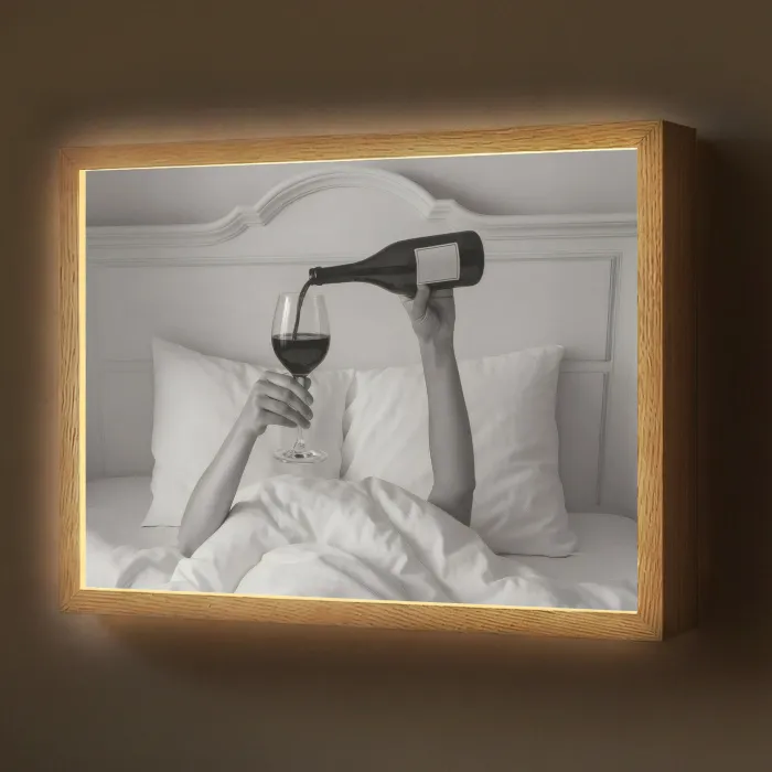 Lakens - Armen - Wijn - Glas Light Box met batterij (Wandlamp) middel -z3d_website