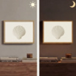 Schelp - Minimalistisch - Wit Light Box met batterij (Wandlamp) middel -sfeer3