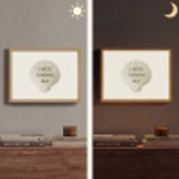 Schelp - Quote - Groen Light Box met batterij (Wandlamp) middel -sfeer3