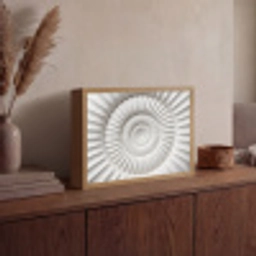 Schelp - Spiraal - Wit Light Box met batterij (Wandlamp) middel -sfeer2
