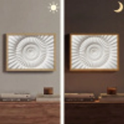 Schelp - Spiraal - Wit Light Box met batterij (Wandlamp) middel -sfeer3