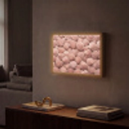 Schelpen - Patroon - Roze Light Box met batterij (Wandlamp) middel -sfeer1