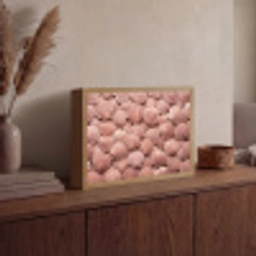 Schelpen - Patroon - Roze Light Box met batterij (Wandlamp) middel -sfeer2
