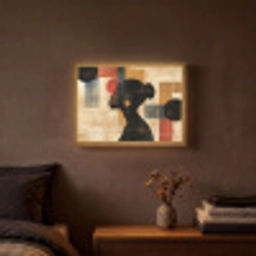 Zijaanzicht - Vrouw - Vormen Light Box met batterij (Wandlamp) middel -sfeer4