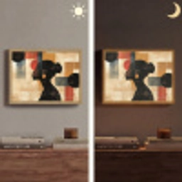 Zijaanzicht - Vrouw - Vormen Light Box met batterij (Wandlamp) middel -sfeer3