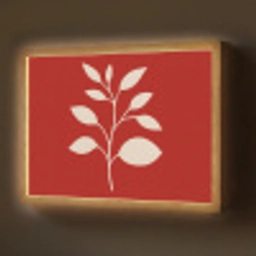 Silhouet - Bladeren - Tak Light Box met batterij (Wandlamp) middel -z3d_website