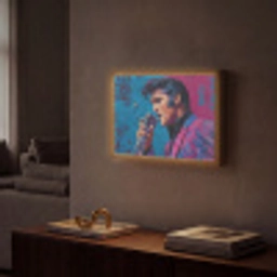 Zingende man - Glitterjas - Microfoon Light Box met batterij (Wandlamp) middel -sfeer1