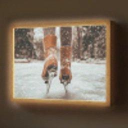 Schaatsen - IJs - Winter - Sneeuw Light Box met batterij (Wandlamp) middel -z3d_website