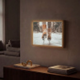 Schaatsen - IJs - Winter - Sneeuw Light Box met batterij (Wandlamp) middel -sfeer1