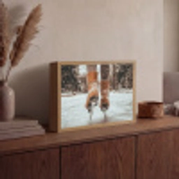 Schaatsen - IJs - Winter - Sneeuw Light Box met batterij (Wandlamp) middel -sfeer2