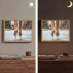 Schaatsen - IJs - Winter - Sneeuw Light Box met batterij (Wandlamp) middel -sfeer3