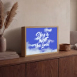 Sky is not the limit - Blauwe lucht - Wolken Light Box met batterij (Wandlamp) middel -sfeer2