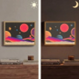 Hemel - Planeten - Felgekleurd Light Box met batterij (Wandlamp) middel -sfeer3
