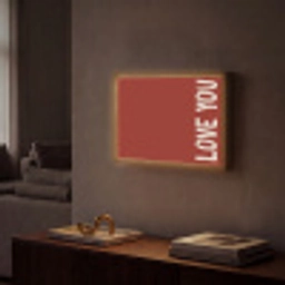 Schuin - Loveyou - Rood Light Box met batterij (Wandlamp) middel -sfeer1