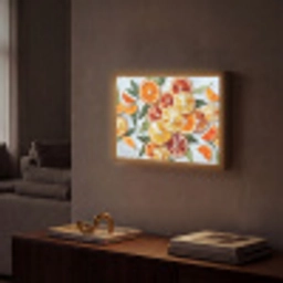 Schijfjes - Fruit - Oranje - Mozaïek Light Box met batterij (Wandlamp) middel -sfeer1