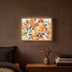 Schijfjes - Fruit - Oranje - Mozaïek Light Box met batterij (Wandlamp) middel -sfeer4