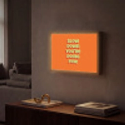 Slow down you're doing fine - Oranje - Simple Light Box met batterij (Wandlamp) middel -sfeer1