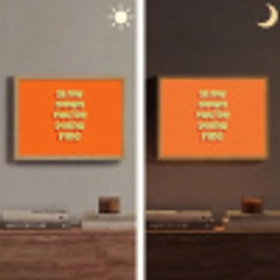 Slow down you're doing fine - Oranje - Simple Light Box met batterij (Wandlamp) middel -sfeer3