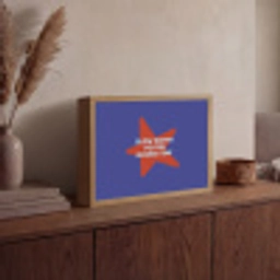 Slow down you're doing fine - Ster - Blauw Light Box met batterij (Wandlamp) middel -sfeer2