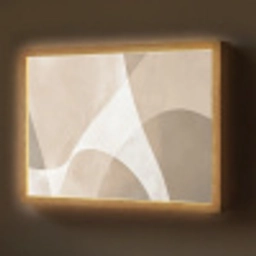Vloeiende vlakken - Harmonieus - Golvend Light Box met batterij (Wandlamp) middel -z3d_website